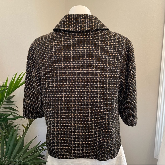 Investments Black/Brown Tweed 3/4 sleeve Blazer/Jacket for Casual/Business Wear. - Picture 4 of 10